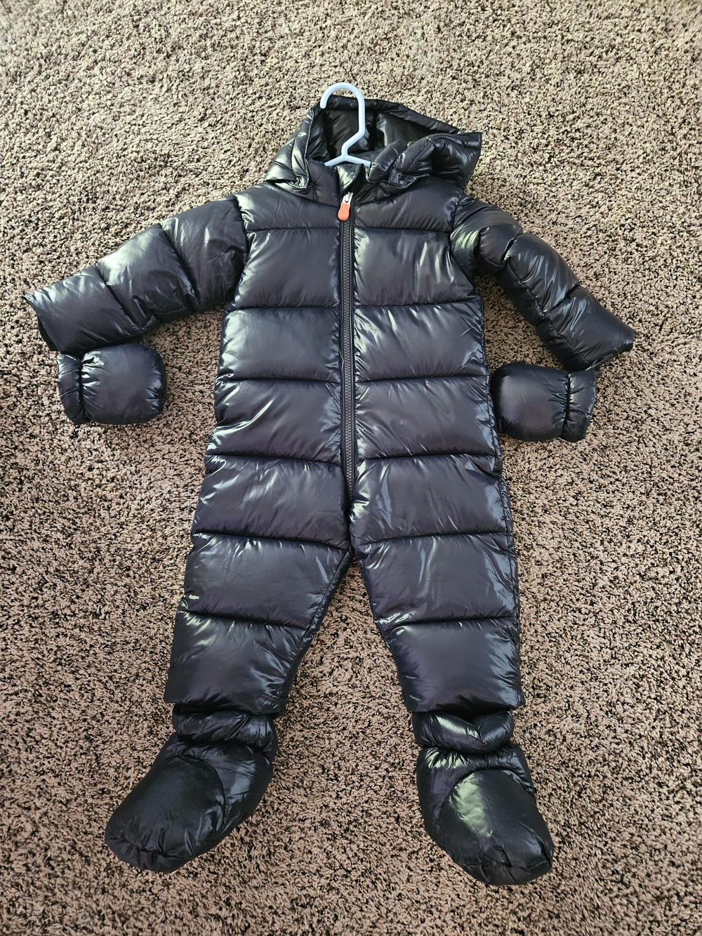 SAVE THE DUCK Baby Puffer One-Piece in Navy Blue